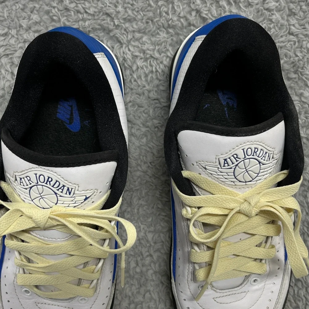 Jordan Air Jordan 2 Retro Low Mens Sneakers 8.5‎ White Blue Leather DX4401-104